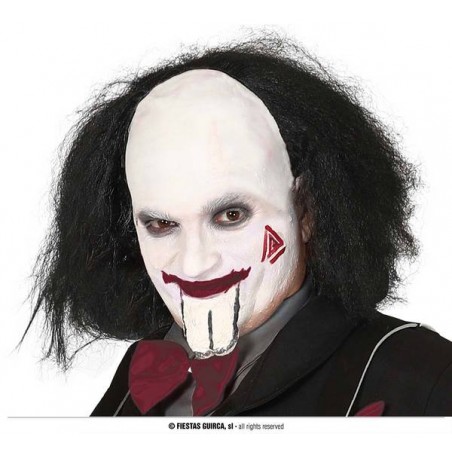 PARRUCCA CALVO CON CAPELLI NERI