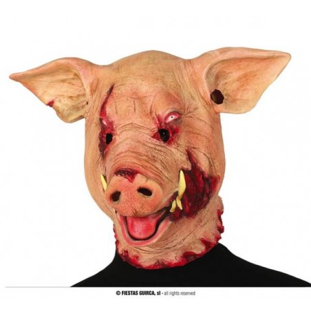 MASCHERA MAIALE TERRORE PVC