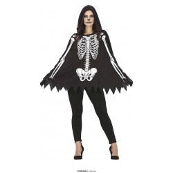 COSTUME A PONCHO SCHELETRO DONNA