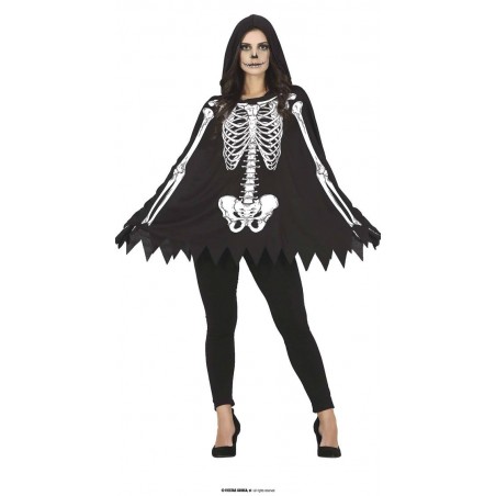 COSTUME A PONCHO SCHELETRO DONNA