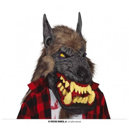 MASCHERA LUPO CON PELO IN LATTICE