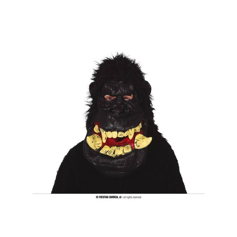 MASCHERA GIGANTE GORILLA CON PELO IN LATTICE