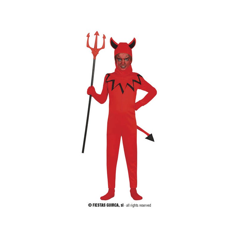 COSTUME DIAVOLO ROSSO 7-9 anni