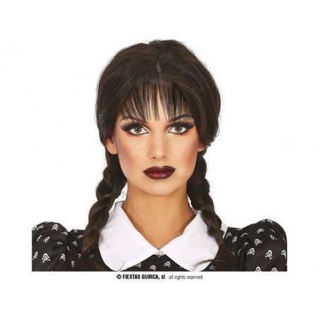 PARRUCCA TRECCE NERE CON FRANGIA MERCOLEDI'