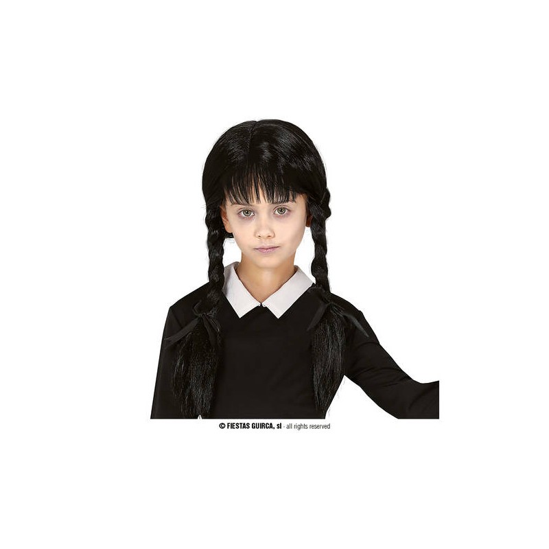 PARRUCCA TRECCE NERE CON FRANGIA BIMBA MERCOLEDI'
