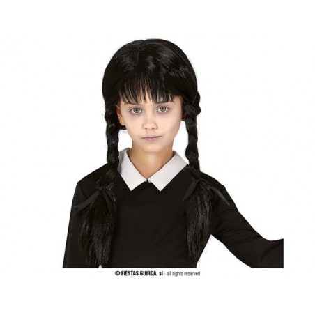 PARRUCCA TRECCE NERE CON FRANGIA BIMBA MERCOLEDI'