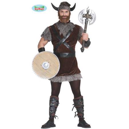 COSTUME VIKINGO COPRICAPO E VESTITO TG.XL