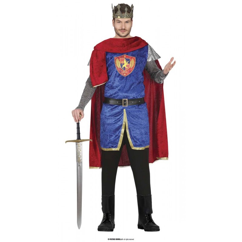 COSTUME RE MEDIOEVALE MAGLIA MANTELLO PANTALONI TG. 52-54