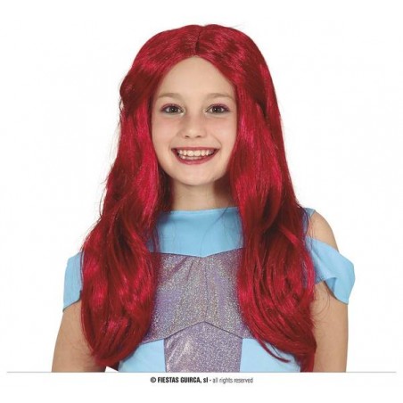 PARRUCCA CAPELLI ROSSI SIRENA BIMBA