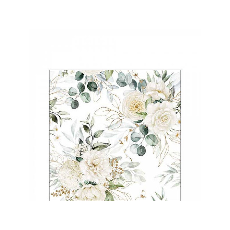 TOVAGLIOLI 25x25 EUCALYPTUS AND ROSES 20pz