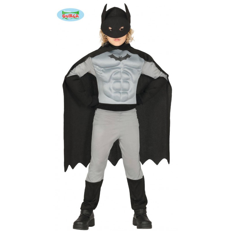 COSTUME SUPEREROE DELLA NOTTE MUSCOLOSO BIMB 3-4 ANNI