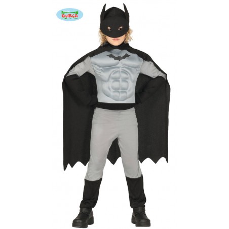 COSTUME SUPEREROE DELLA NOTTE MUSCOLOSO BIMB 3-4 ANNI