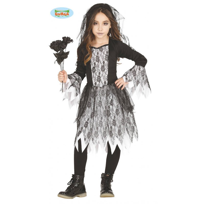 COSTUME SPOSA FANTASMA 5-6 ANNI