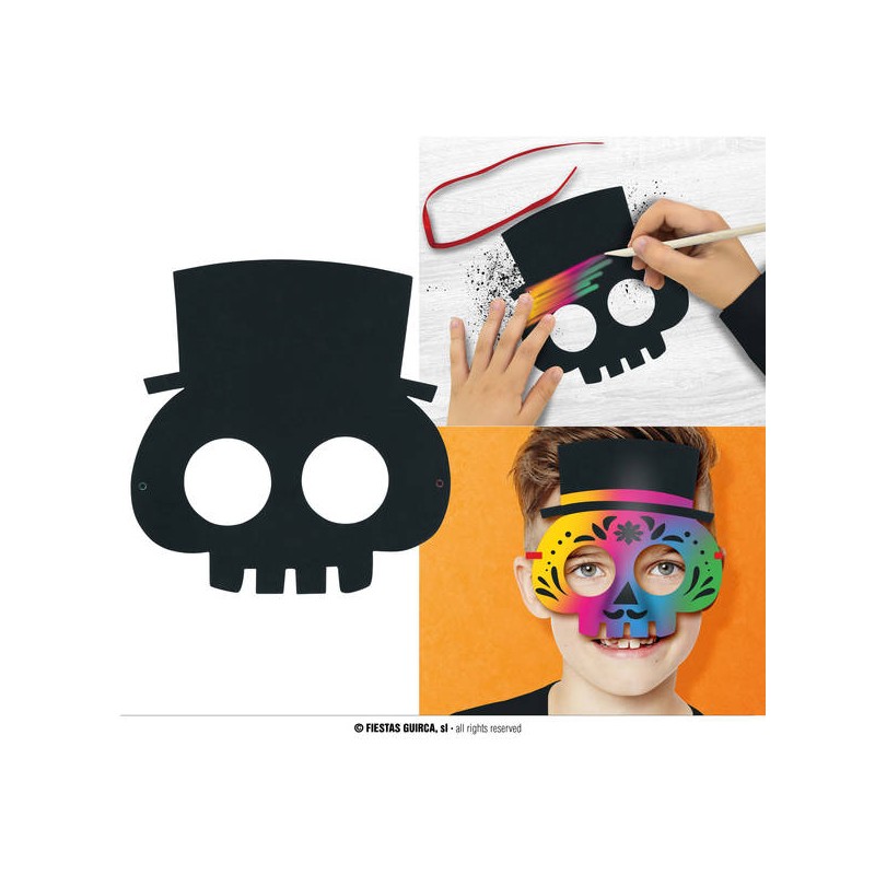 MASCHERE DA COLORARE 20cm 6pz