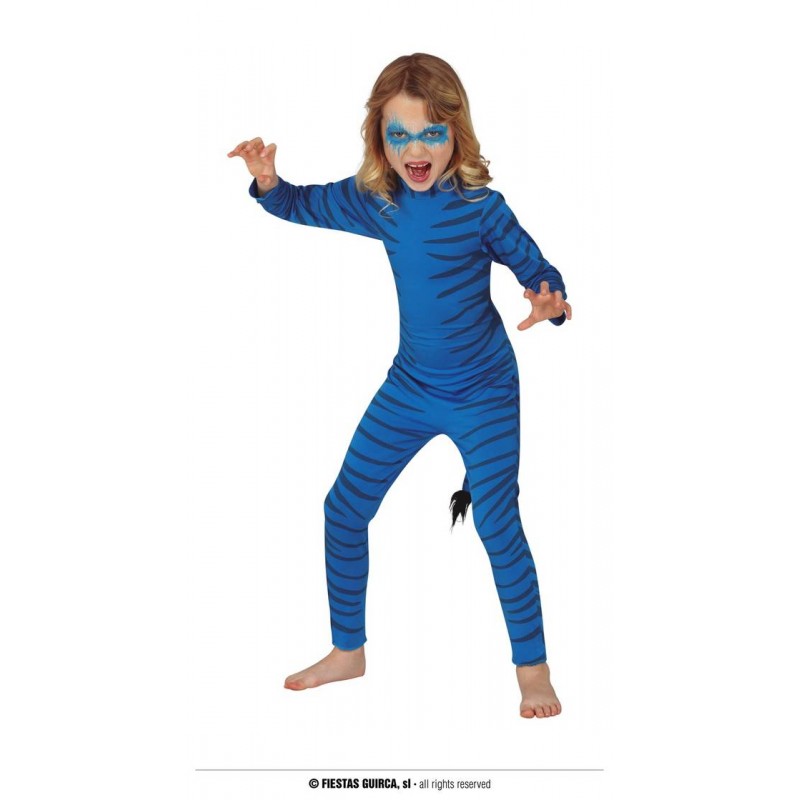 COSTUME FELINO BLU 7 - 9 ANNI