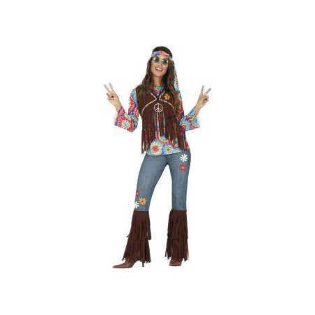 COSTUME DONNA HIPPIE ANNI 70 TG.XL 44-46