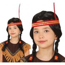 PARRUCCA INDIANA TRECCIE E FASCETTA