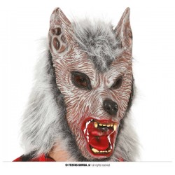 MASCHERA LUPO CON PELO IN LATEX