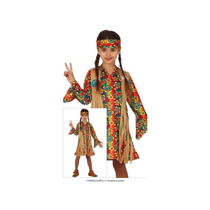 COSTUME HIPPIE 7-9 ANNI