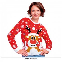 MAGLIONE NATALIZIO DONNA RENNA TG.S 36-38