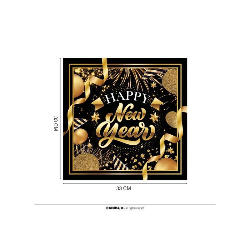 TOVAGLIOLI 16x16cm HAPPY NEW YEAR 20pz