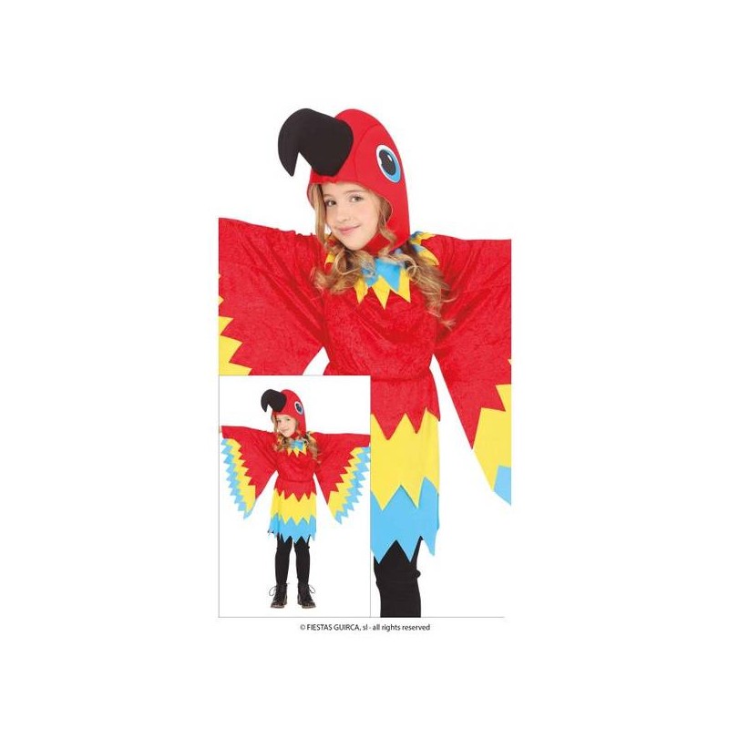 COSTUME PAPPAGALLO BIMBA 5-6 ANNI