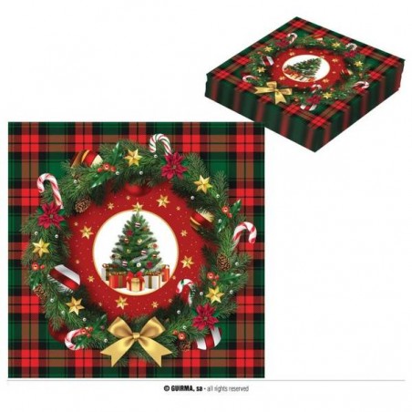 TOVAGLIOLI ALBERO DI NATALE 33x33cm 20pz