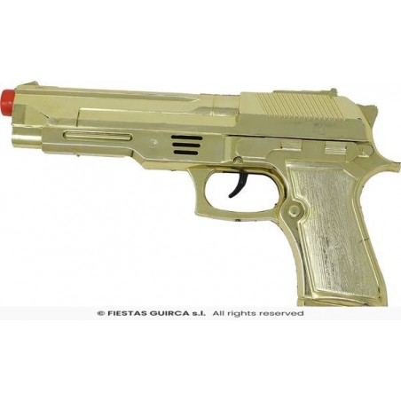 PISTOLA METALLO ORO 22cm
