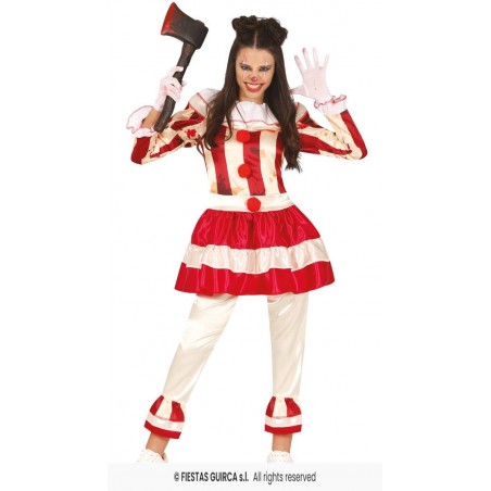 COSTUME CLOWN A STRISCE RAGAZZA 14-16 anni