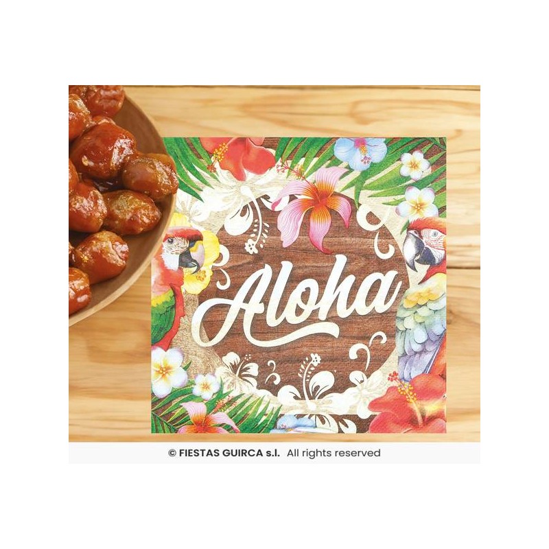 TOVAGLIOLI 33x33cm TEMA ESTATE ALOHA 20pz