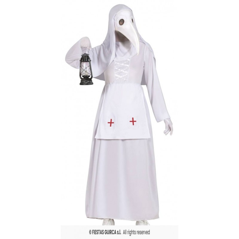 COSTUME ADULTO PESTE BIANCA TG. L 42-44