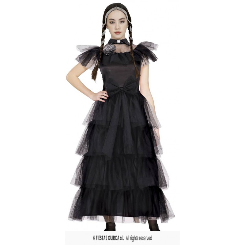 COSTUME BAMBINA GOTHIC GIRL REGINA DELLA NOTTE 14-16 anni