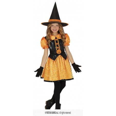 COSTUME GLITTER WITCH STREGA 7-9 anni