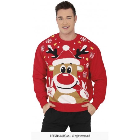 MAGLIONE NATALIZIO UOMO RENNA TG.XL 54-56