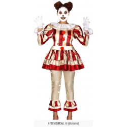 COSTUME DONNA CLOWN A STRISCE TG.XL 44-46