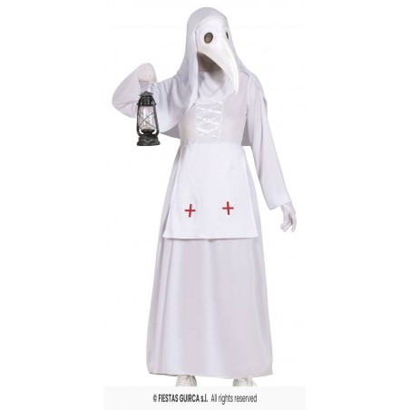 COSTUME ADULTO PESTE BIANCA TG. M 38-40