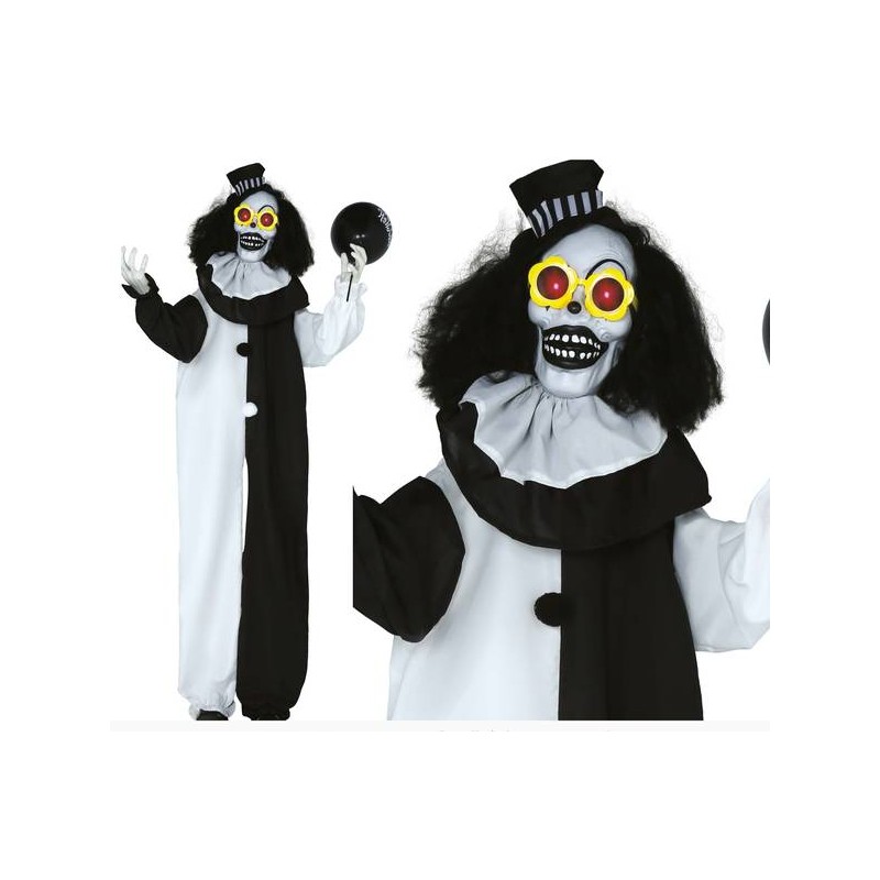 SCHELETRO CLOWN C/LUCE SUONO E MOVIMENTO 170cm