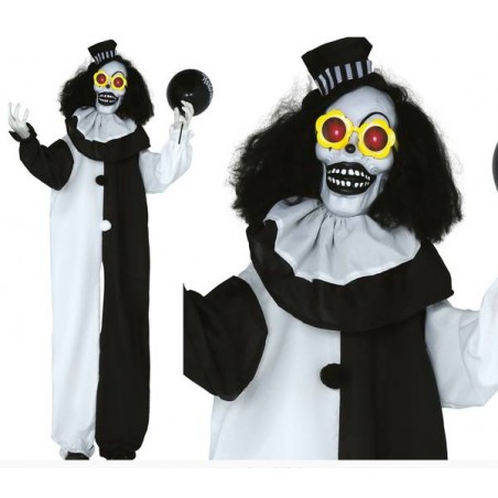 SCHELETRO CLOWN C/LUCE SUONO E MOVIMENTO 170cm