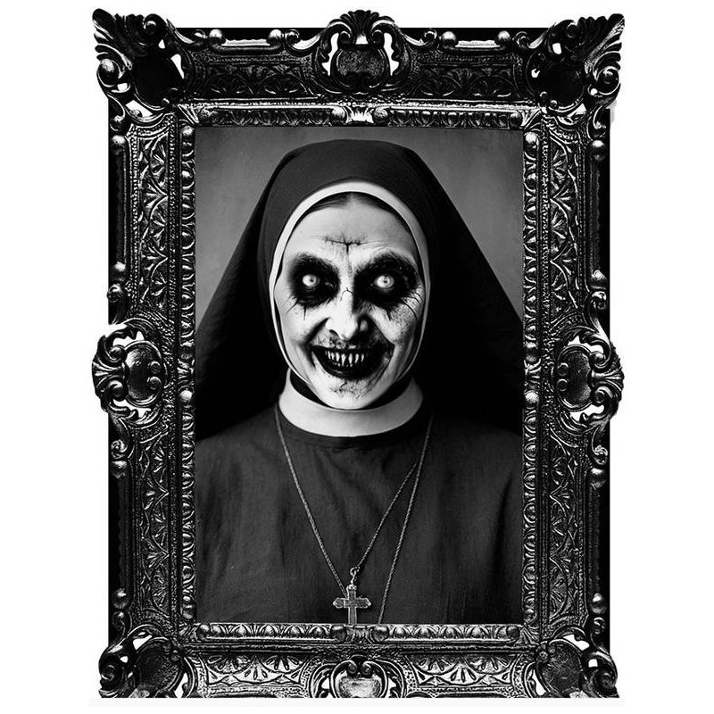 QUADRO SUORA HORROR ADESIVO 58x45cm