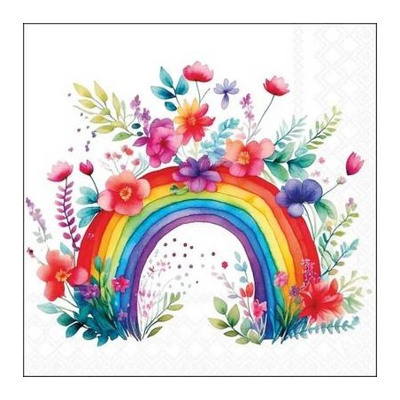 TOVAGLIOLI 33X33 FLOWERS RAINBOW 20pz