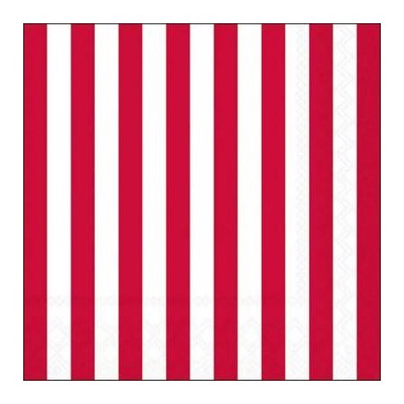 TOVAGLIOLI 33X33 STRISCIA ROSSA 20pz