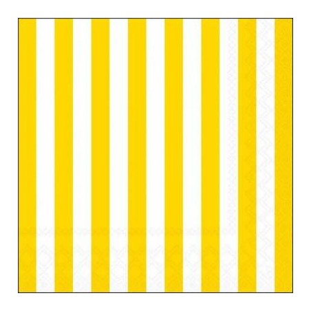 TOVAGLIOLI 33X33 STRISCIA GIALLA 20pz