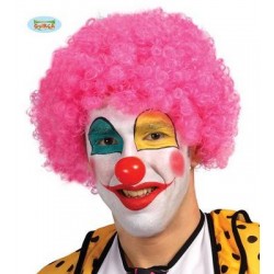 PARRUCCA RICCIA FUCSIA CLOWN