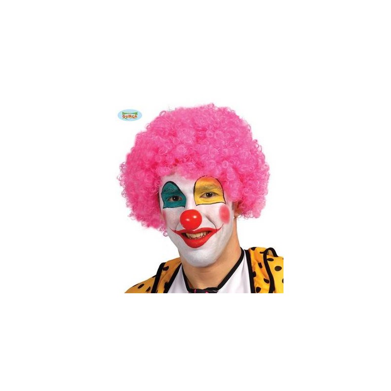 PARRUCCA RICCIA FUCSIA CLOWN