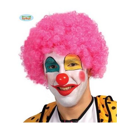PARRUCCA RICCIA FUCSIA CLOWN