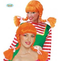 PARRUCCA ARANCIONE TRECCIE