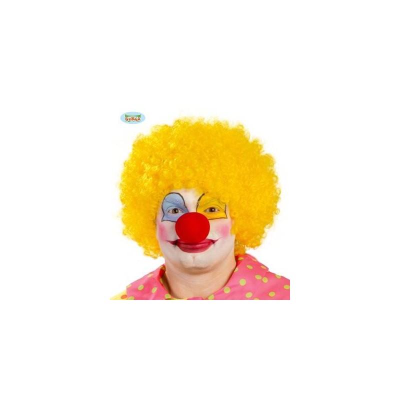 PARRUCCA RICCIA GIALLA CLOWN
