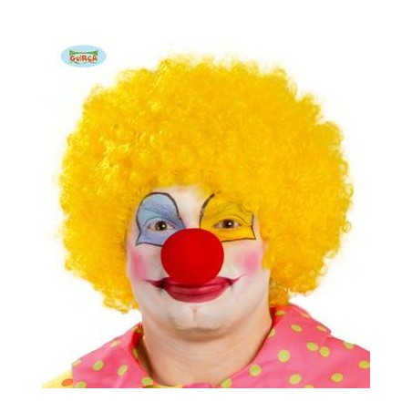 PARRUCCA RICCIA GIALLA CLOWN