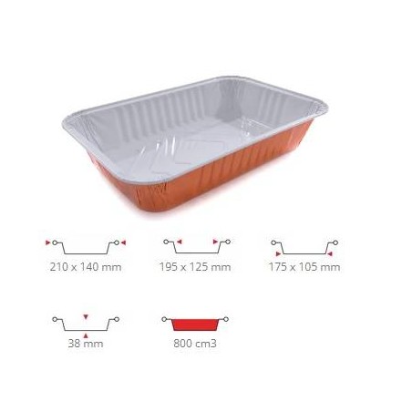 TEGLIA ALLUMINIO BIANCO/RAME 2/3 prz 100PZ R1G CONTITAL