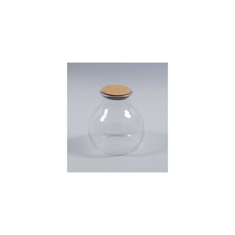 VASO VETRO C-TAPPO SUGHERO ø21x19,5cm